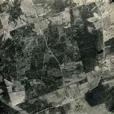 An aerial photo of River Road. 5/4/1953