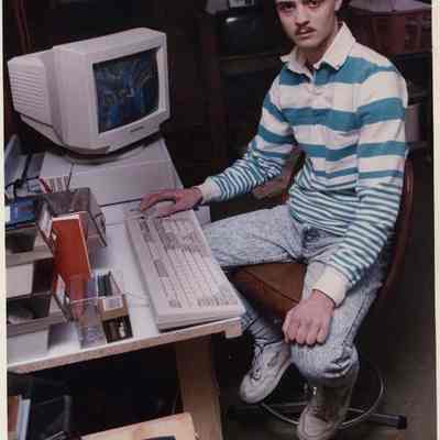 A photo view of Scott Bodeen. 2/14/1992.