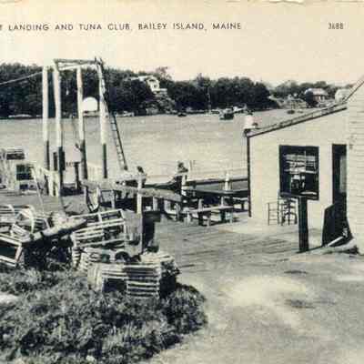Postcard boat landing Bailey Island