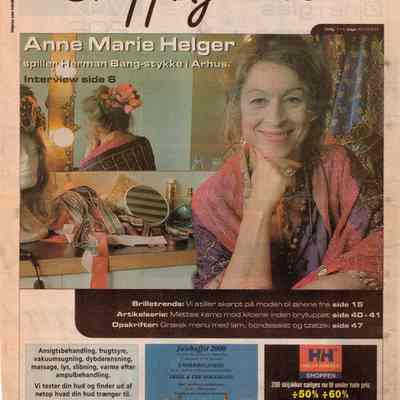 Anne Marie Helger Spiller Herman Bang-stykke i Århus