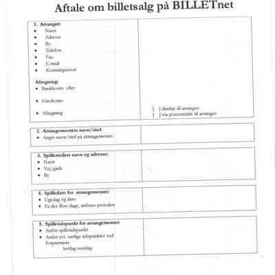 Aftale om billetsalg på BILLETnet