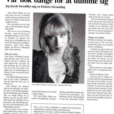 Var nok bange for at dumme sig