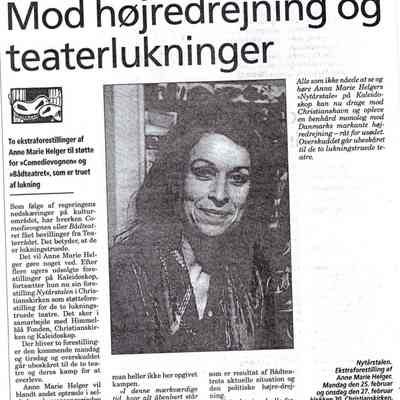 Mod højredrejning og teaterlukninger