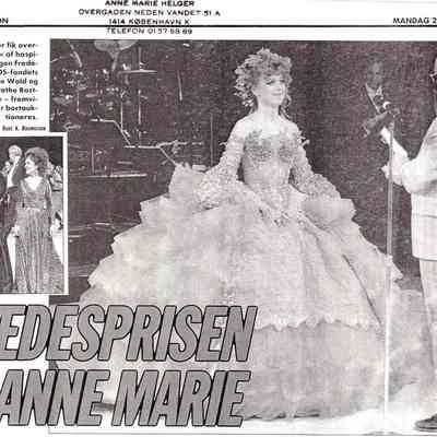 Glædesprisen til Anne Marie