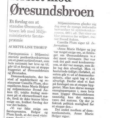 Grønt nytårsforsæt mod Øresundbroen