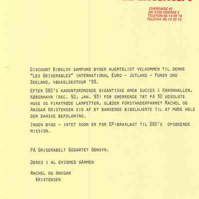 Discount Bibelsk samfund byder hjerteligt velkommen