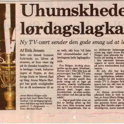 Uhumskheder i lørdagslagkagen