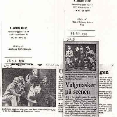 Valgmasker på scenen