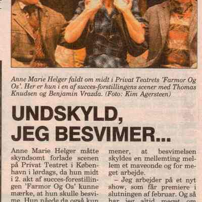 Undskyld jeg besvimer