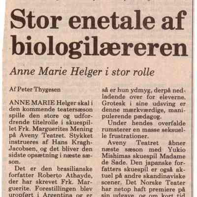 Stor enetale af biologilæreren