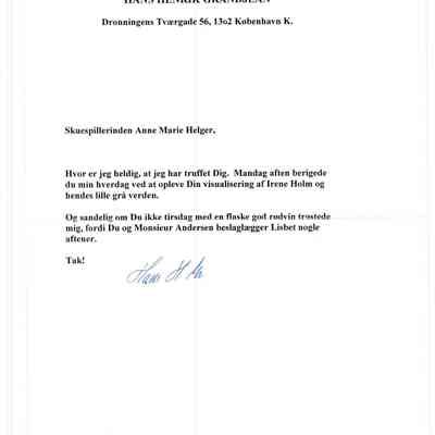 Skuespillerinden Anne Marie Helger,