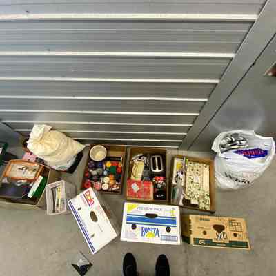 Looking down on my selection of rubbish