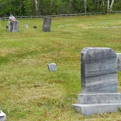 Andrew Mattheson's gravestone in the South Edmunds Cemetery: The inscription reads:  Andrew Mattheson Died October 8, 1894, Aged 94 years 8 months