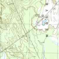          Meddybemps Lake , West, U.SGS Topo Map 1987; Eastern Surplus salvage yard is marked by several buildings and a driveway beside Route 191 on this USGS topogrpahical map of Meddybemps, Maine, in 1987.
   