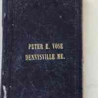 Expense Books of Peter Vose and Others