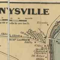          Dennysville in 1861; Detail of a map of Dennysville showing the residents of King and Water Streets, with Edmunds on the opposite side of the Dennys River.  William Lincoln's house is marked a the end of The Lane, across from the house of A.L.R. Gardner, which was later moved across the fields to a location opposite the Union Store on the Dennys River, next to D.K. Hobart.
   