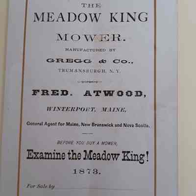 Meadow King Mower Advertising Booklet