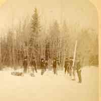          Woods Surveying Crew in Winter, Dennys River, Maine; Photo courtesy of The Tides Institute, Eastport. Maine
   