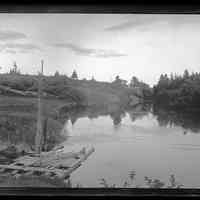          Looking downstream towards the Falls Bridge from the Milwaukee Road in Dennysville.
   