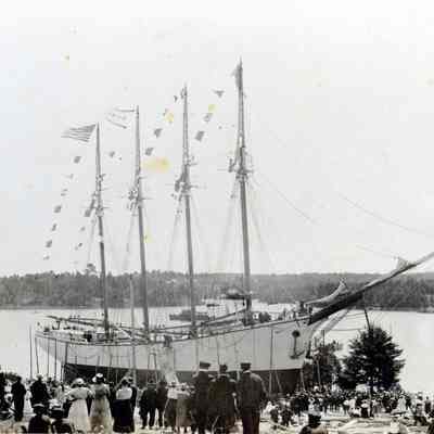 Launching the "David Cohen," Dennysville, Maine