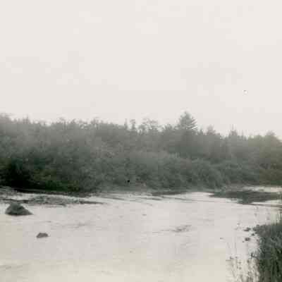Confluence of the Cathance Stream and Dennys River: Image by Theodore Stoddard, made during the Northeast Archeological Survey in 1949, courtesy of the Peabody Institute of Archeology, Andover, Massachusetts.