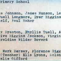          Primary School Roster
   