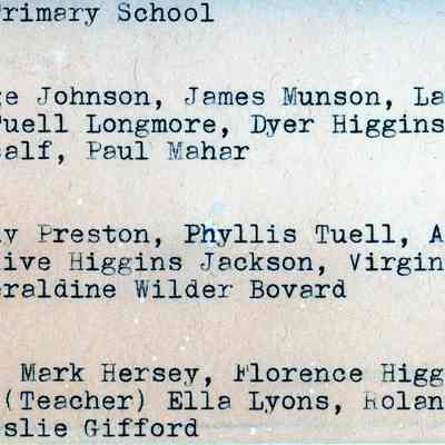 Primary School Roster