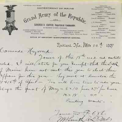 Correspondence with G. A. R. (Grand Army of the Republic)