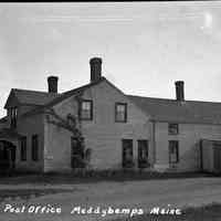          Post Office, Meddybemps, Maine; Postcard image of Tarbell's store, later Effie Gillespie's house, where the Meddybemps Post Office was located during the first part of the  twentieth century.
   
