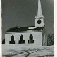          Dennysville-Edmunds Congregational Meetinghouse in winter.
   
