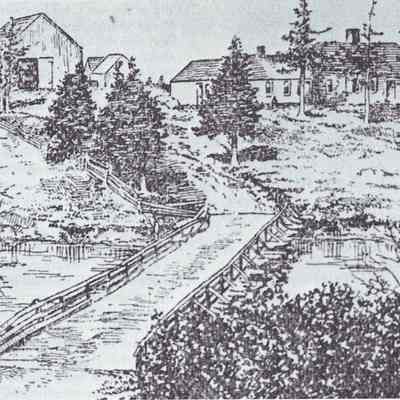 Sketch of Isaac Hobart's 1806 House from William H. Kilby's "Eastport and Passamaquoddy"