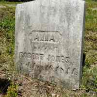          East Ridge Cemetery, Cathance Township, Maine; Gravestone of Anna, wife of Robert Jones, died April 16, 1841, age 47 years.
   