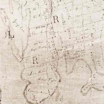 Map of Early Settlers at Young's Cove and Mahar's Point, near Cobscook Bay Reversing Falls, c. 1800