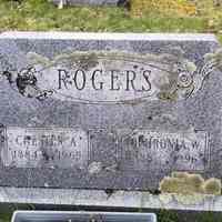          Rodgers Lot; Sophronia Rodgers is the most recent burial in the cemetery. She was in her 108th year at the time of her death.
   
