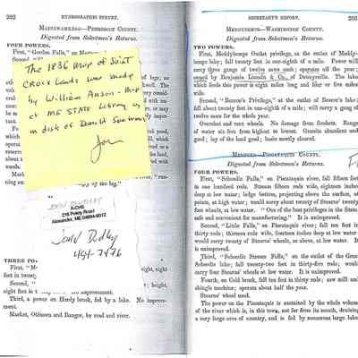 Report on Lumbering on the Dennys River at Meddybemps Lake, 1868