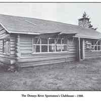          Dennys River Sportsman's Clubhouse in 1988, founded as the Dennys River Salmon Club in 1936; Reproduced from 