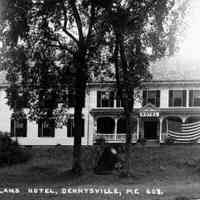          H.H. Allan Hotel, Dennysville, Maine, 1832; Herbert H. Allan, inherited the hotel from his father John D. Allan, opened his home as H.H. Allen's Hotel in 1932, which he operated until his death in 1942, when the business was continued by his wife, Evelyn (Sherrard), until was taken over by Mr. and Mrs. Fred Johnson, Jr., who renamed it the Dennys River Inn.
   