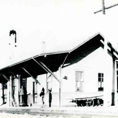 More recent view of the station as seen from across the railroad tracks.