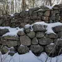          Stonework from the Dennys River Dam built in 1787
   