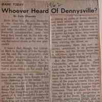 Newspaper Clippings About Dennysvlle, Maine