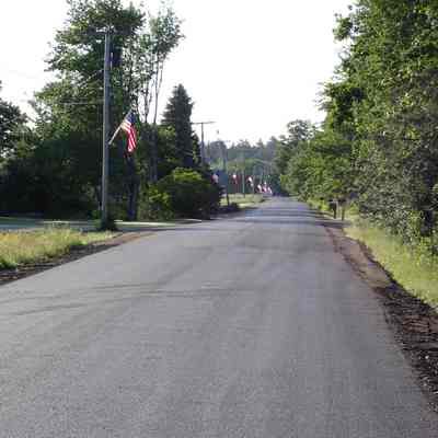 View down the Lane towards the village of Dennysville, Maine