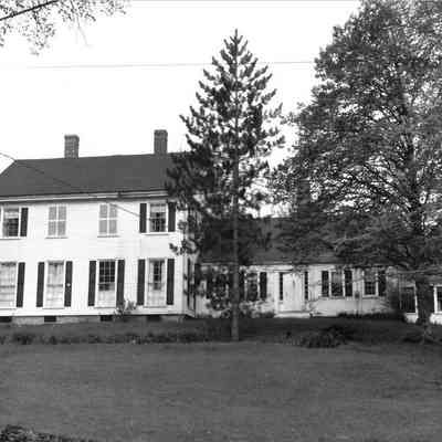 T.W. Allan's House from Cemetery Road, 1980: Photograph taken by Frank Beard for the Maine Historic Preservation Commission, documenting the nomination of the Dennysville village as a National Historic District.