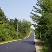          The Cathance District Schoolhouse was located toward the top of the hill on the left, on Route 86 in Edmunds, Maine.
   