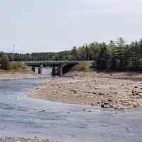          U.S. Route 1 Bridge over the Dennys River, Maine; The U.S. route 1 bridge over the Dennys River was built in 1955 to bypass the village of Dennysville.  At low tide the middle ground is exposed, which was at one time covered with a low growth of trees until scoured clean by the ice.
   