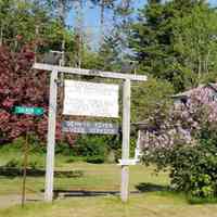          Entrance to Robinson's Cottages on the Dennys River, in Edmunds, Maine
   