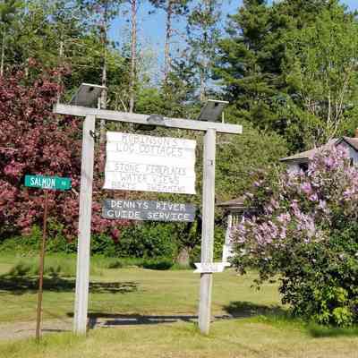 Entrance to Robinson's Cottages on the Dennys River, in Edmunds, Maine