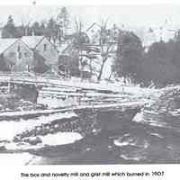 Box and Novelty Mill and Grist Mill on Dennys River, c. 1905