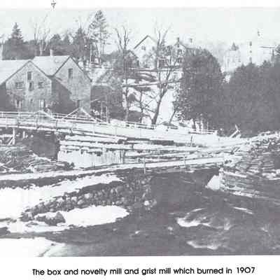 Box and Novelty Mill and Grist Mill on Dennys River, c. 1905