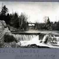 Falls Bridge Looking Up River, Dennys River, Maine