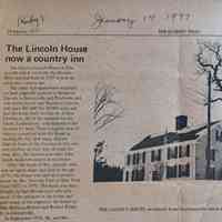 Lincoln House Notes and Clippings